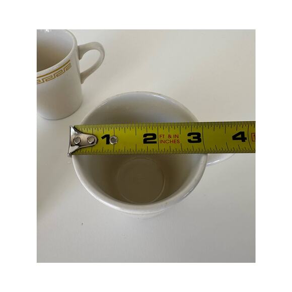 Vintage 1990s Homer Laughlin pattern "Athena" restaurant set of 3 mugs - Picture 5 of 11